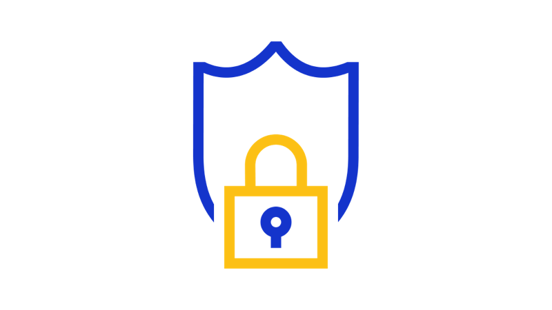 Shield and lock icon